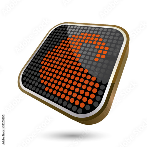 retro icon welle pixel