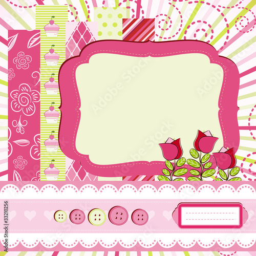 Baby girl Scrap background.