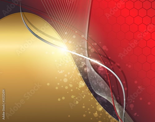 Abstract background red and gold.