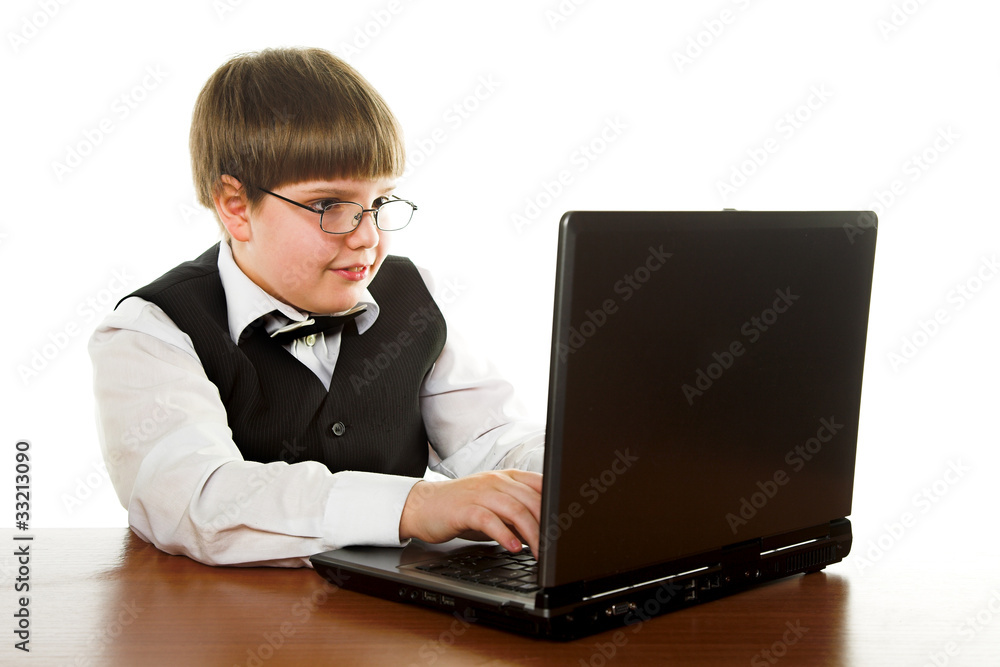 boy with computer boy with computer