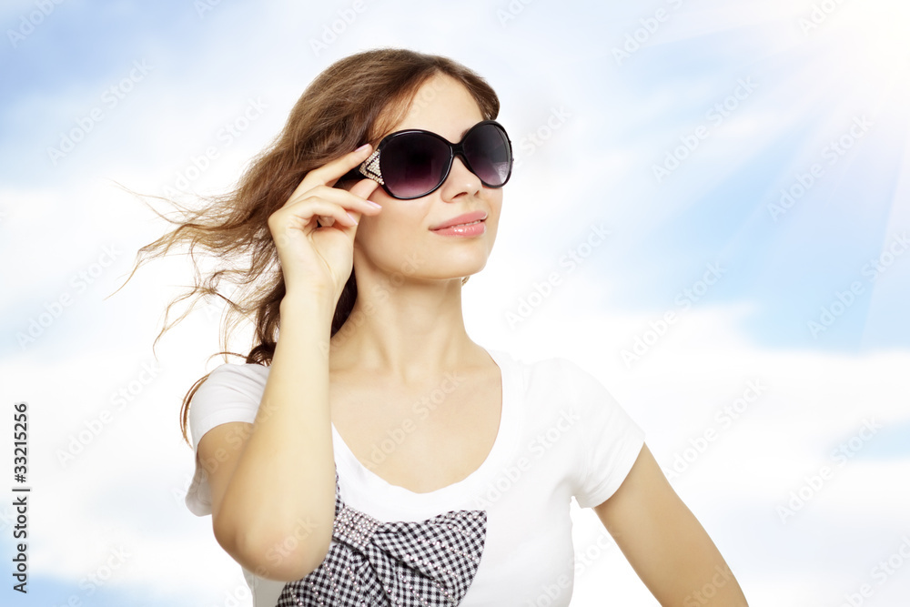 young lady with sunglasses young lady with sunglasses