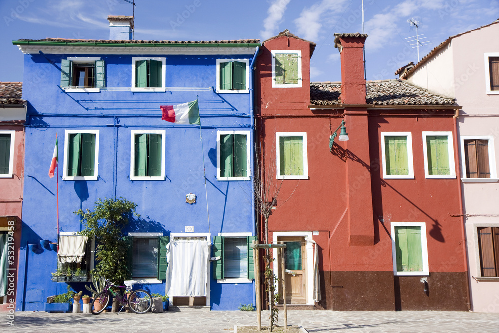 Fototapeta premium Houses in Burano Island