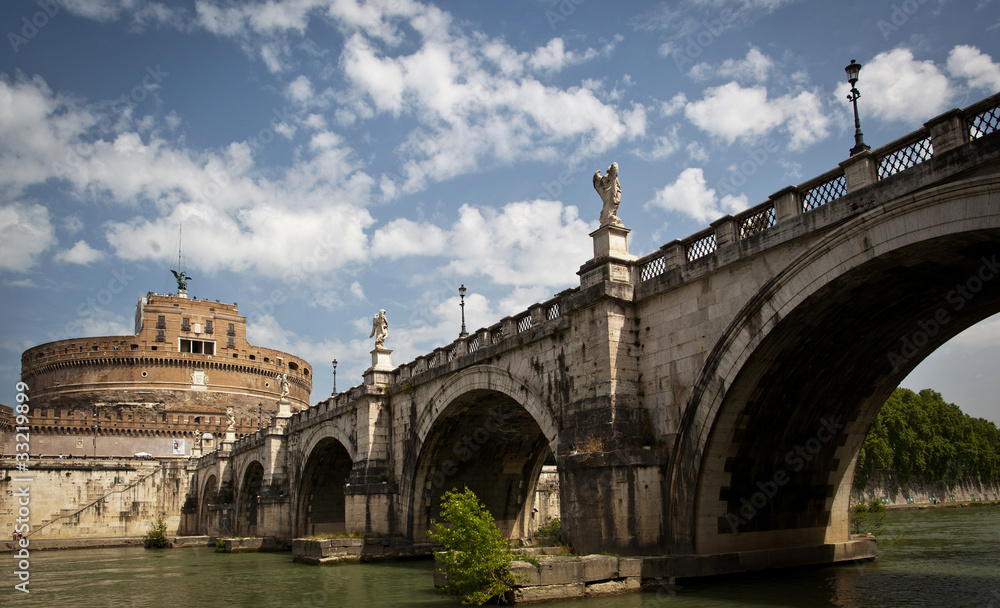 View of the Castel Sant'Angelo (Mausoleum of Hadrian)