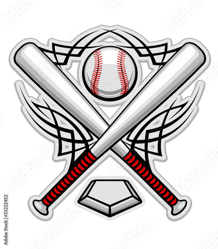 Color baseball emblem