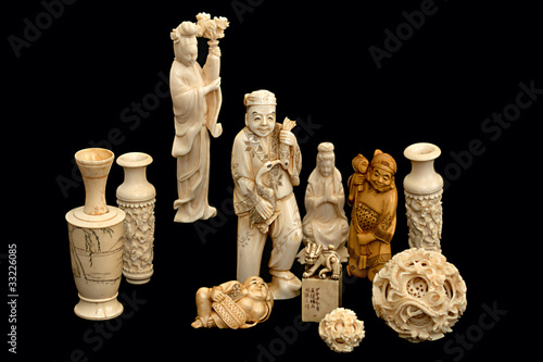 Ivory figurine china japan