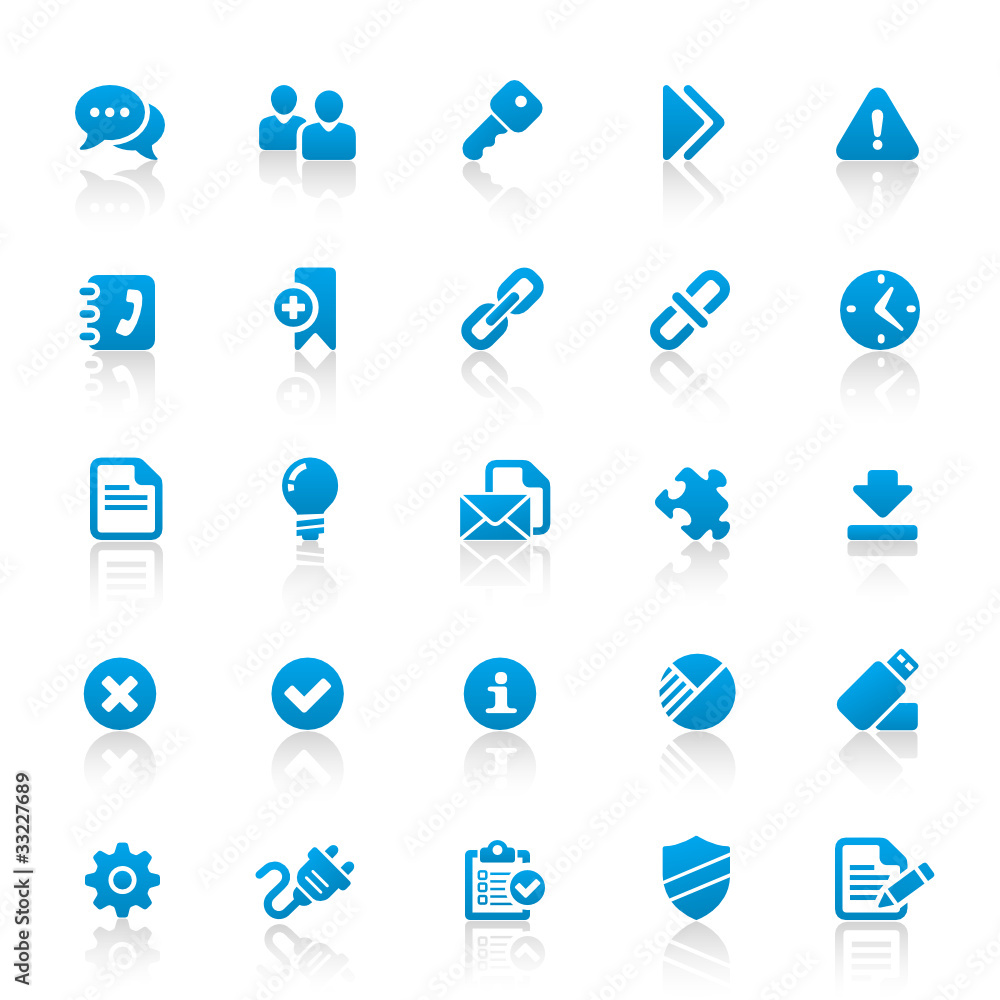 Blue Web Icons Blue Web Icons