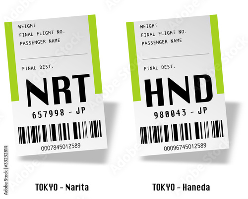 Airport tag bags - Japon