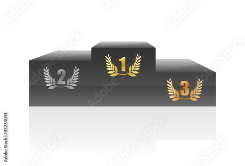Podium. Vector illustration.