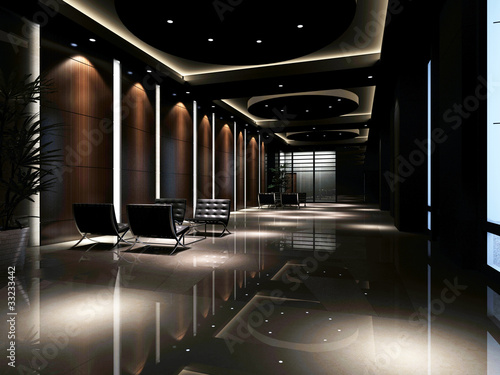 hotel hall rendering