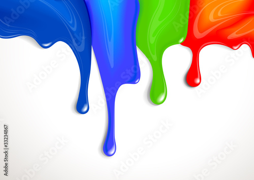 Drips of paint