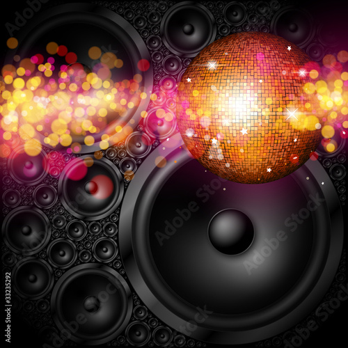 speaker wall disco ball
