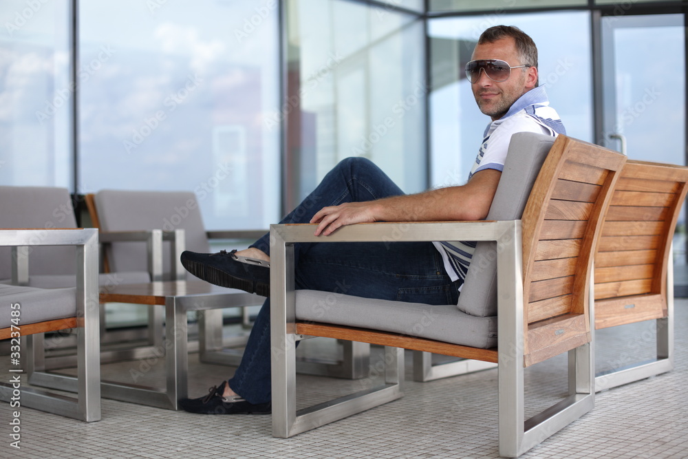 Handsome man on holiday Handsome man on holiday