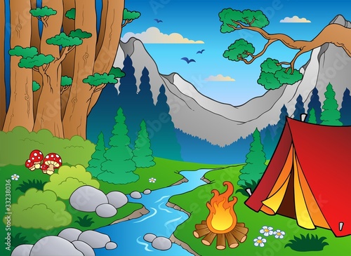 Cartoon forest landscape 4