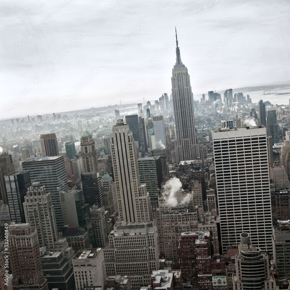 New York City skyline view from Rockefeller Center, New York