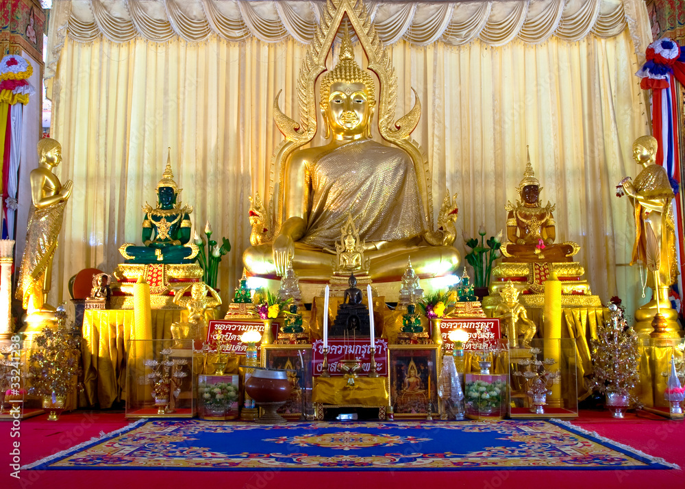 golden buddha statue ,Khonkaen in thailand