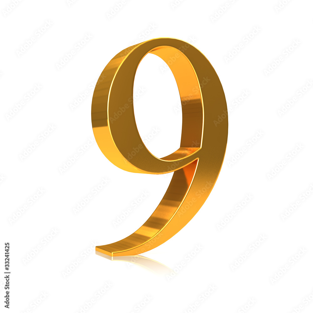 3d Gold number 3d Gold number