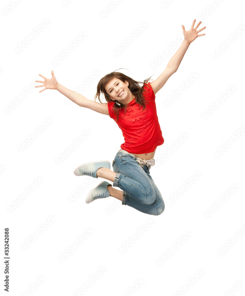 jumping teenage girl jumping teenage girl
