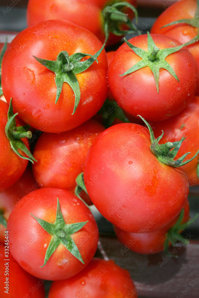red tomatoes at the market