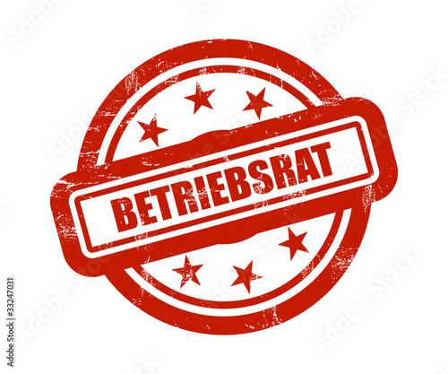 Sternen Stempel rot BETRIEBSRAT