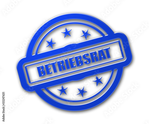 Sternen Stempel blau glas BETRIEBSRAT