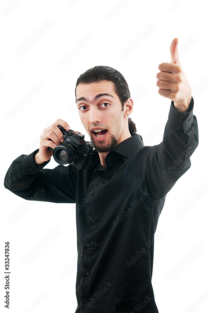 Photographer with the digital camera Photographer with the digital camera