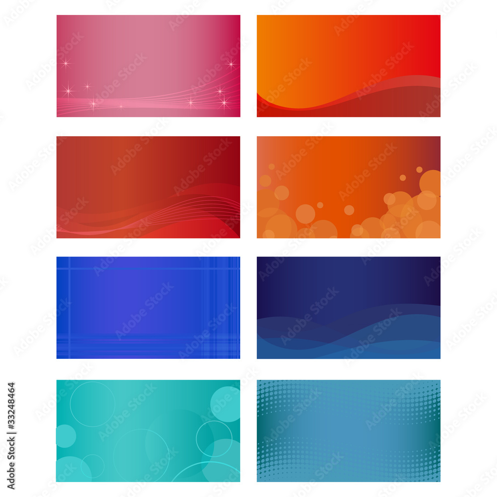 Set of abstract colorful  business cards pattern
