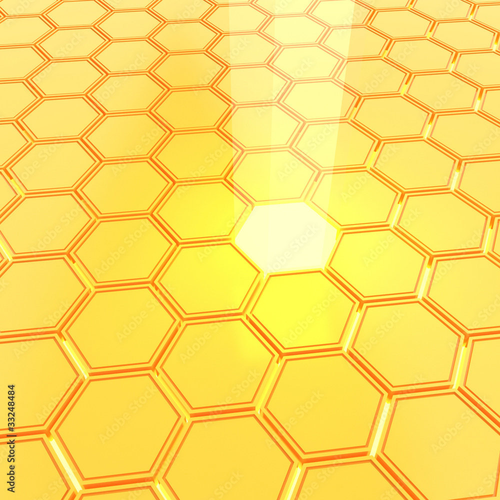 Abstract golden honeycombs Abstract golden honeycombs