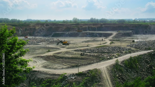 Open pit time lapse photo