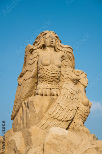 Sirens  sand sculpture in the sky