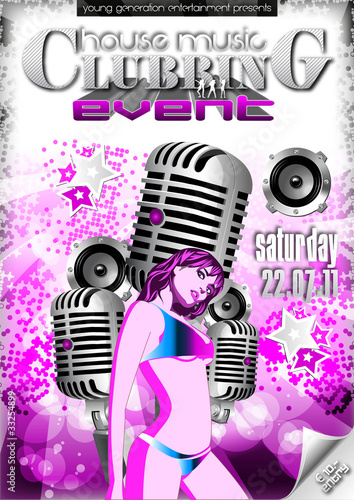 Partyflyer Gogo Tänzerin