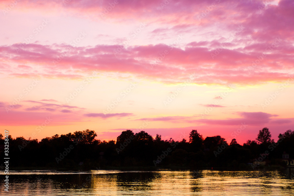 Twilight Landscape Clouds