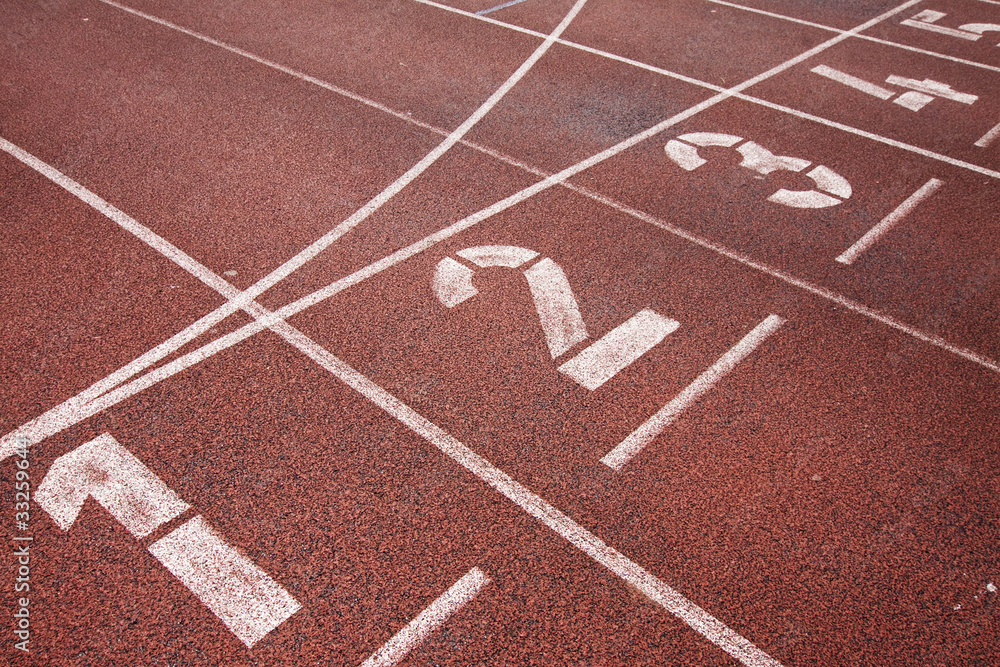 Fototapeta premium Running track starting line