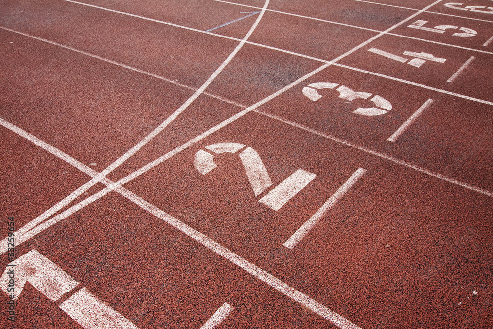 Fototapeta premium Running track starting line