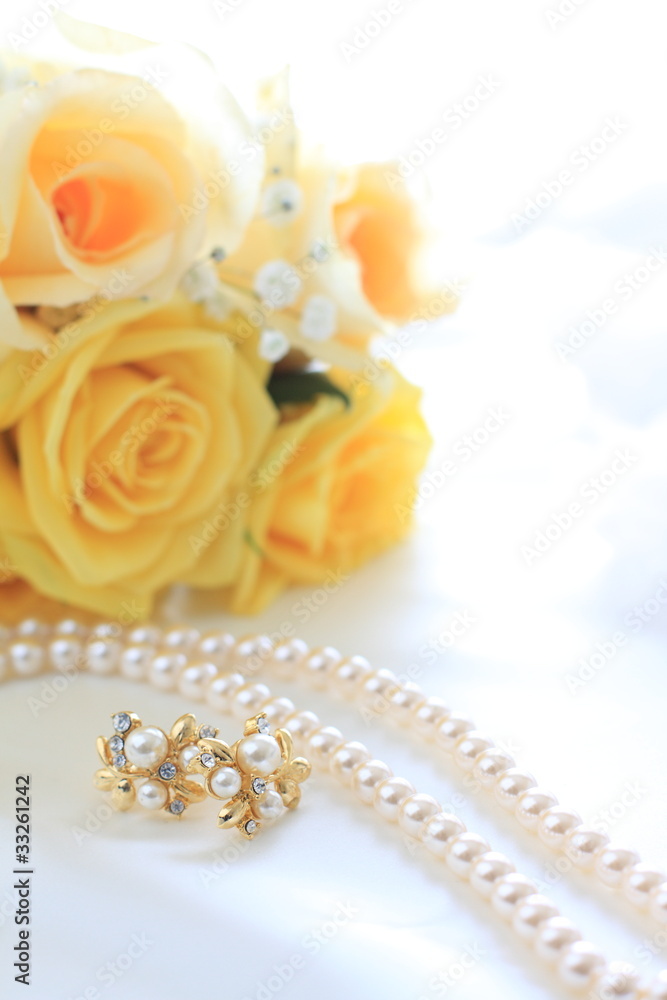 Wedding bouquet and accessories