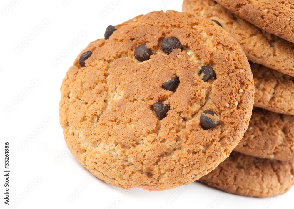 Close-up of chocolate chip cookies Close-up of chocolate chip cookies