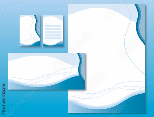 Charte Graphique Vagues Bleues - Papier et Carte Visite