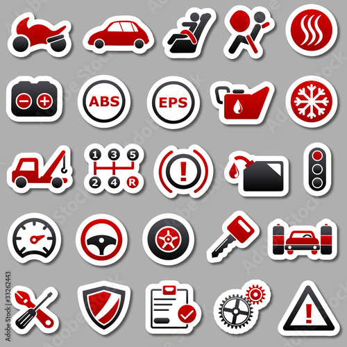 Automotive Red Stickers