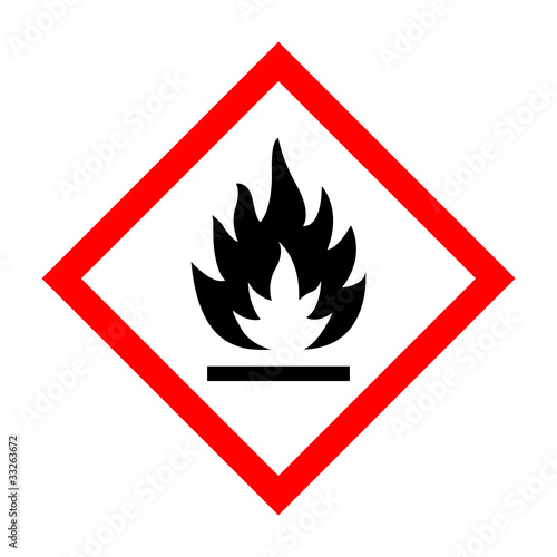 Gefahrensymbol - Leicht- oder Hochentzündlich