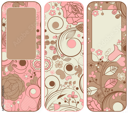 Vector floral banners collection