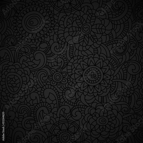 Elegant black seamless pattern