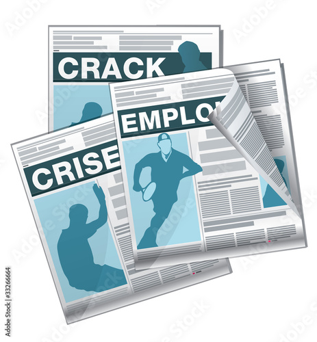 la crise, le crack boursier, l'emploi..... magazines en  france