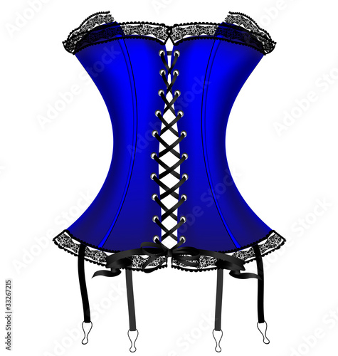 lady's blue corset