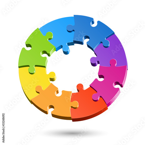 Jigsaw puzzle circle