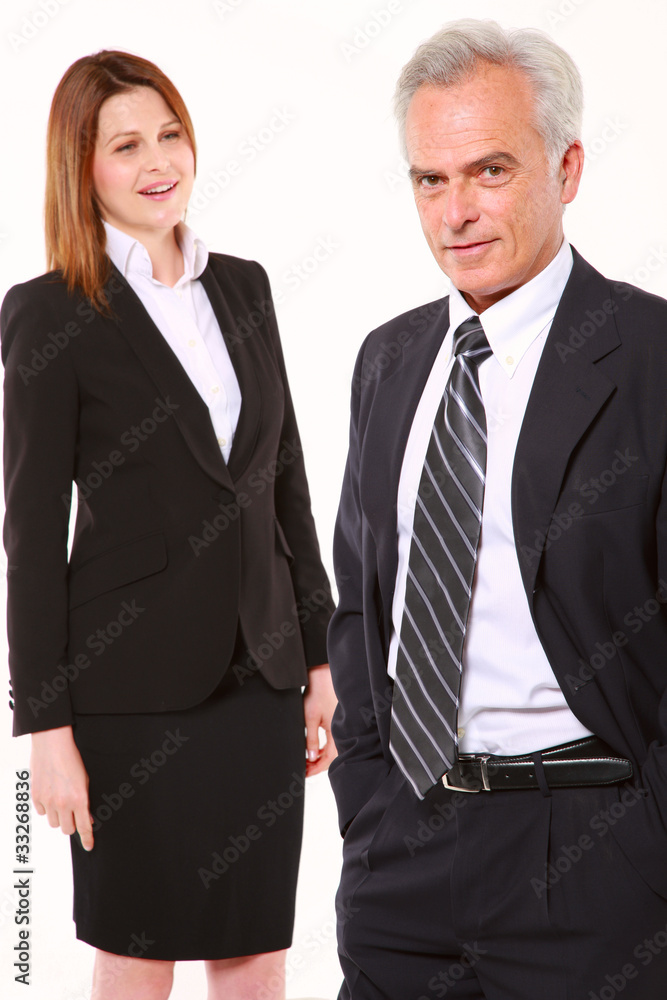 businessman and businesswoman