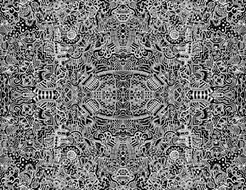 Seamless Intricate Abstract Vector Design Illustration
