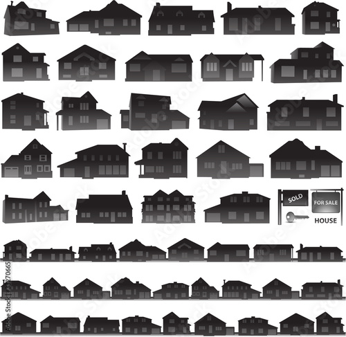 Real estate house silhouette