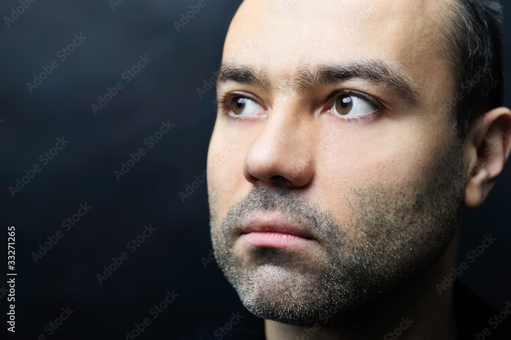 Fototapeta premium Closeup image of a happy aged man