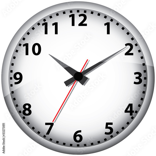 Wall clock. Vector illustration.