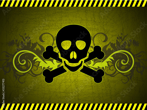 Totenkopf - Skull - Wallpaper - Dangerous - Floral