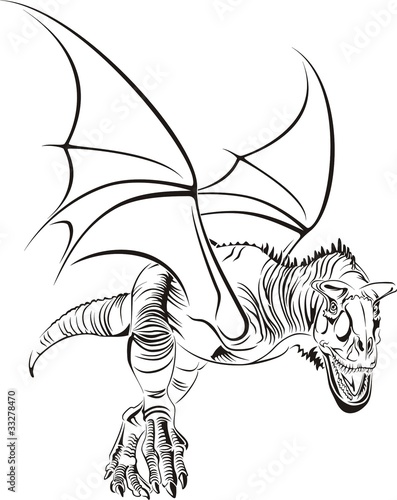 Geflügelter Raptor / Tribal